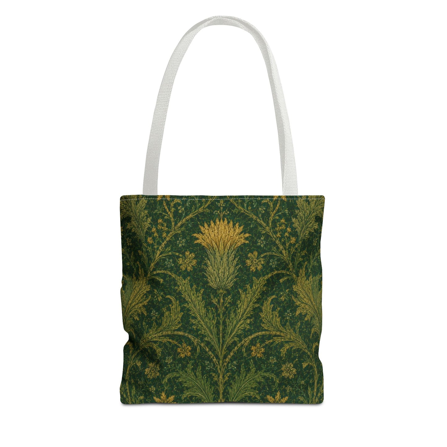 William Morris Forest Green Damask Floral Full Tote Bag