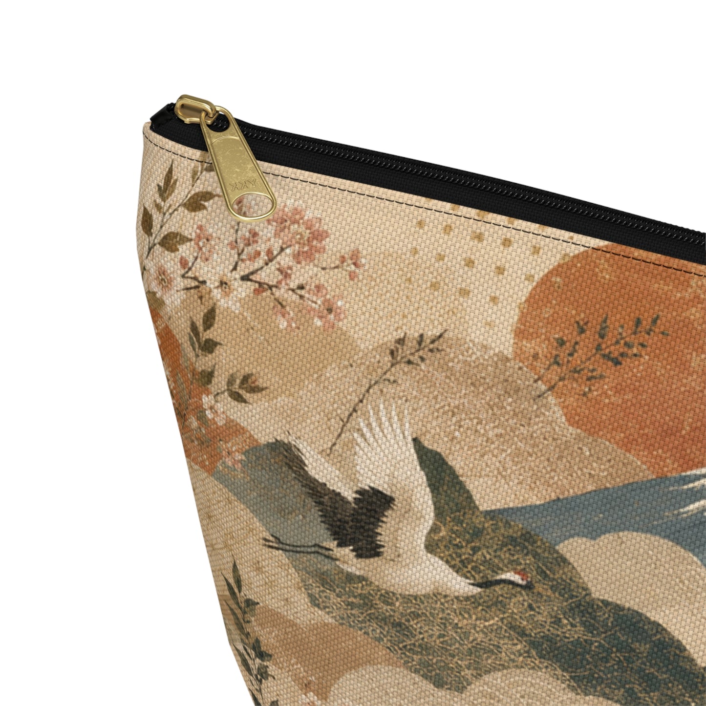 Vintage Japanese Painting Make Up Accessory Bag
