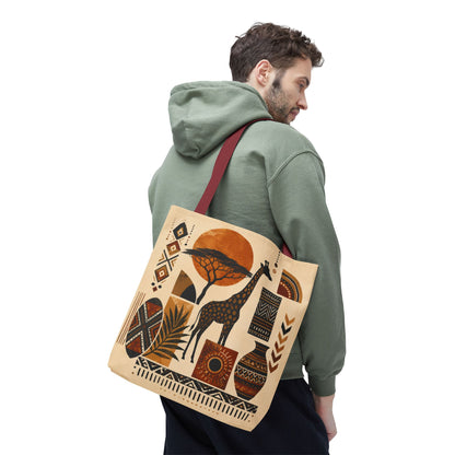 African Safari Giraffe Full Art Tote Bag