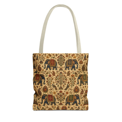 Indian Vintage Traditional Elephant Full Art Tote Bag