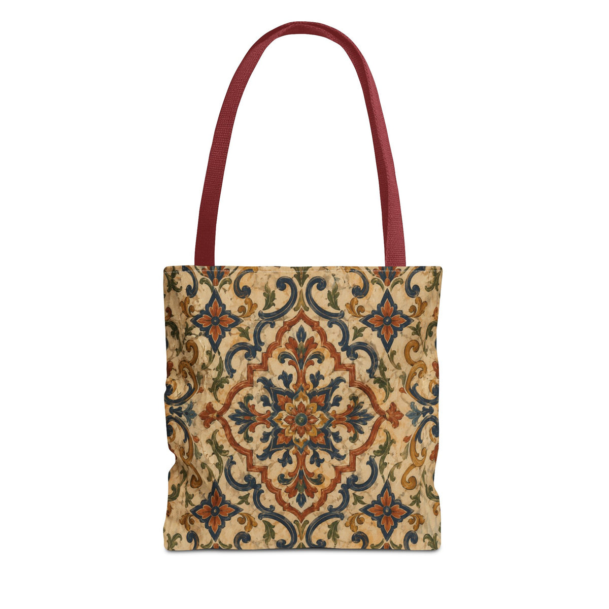 Full Art Moroccan Ornate Traditional Canvas Tote Bag