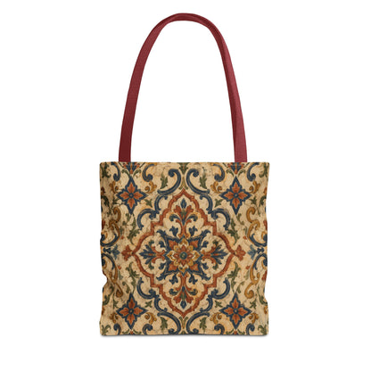 Full Art Moroccan Ornate Traditional Canvas Tote Bag