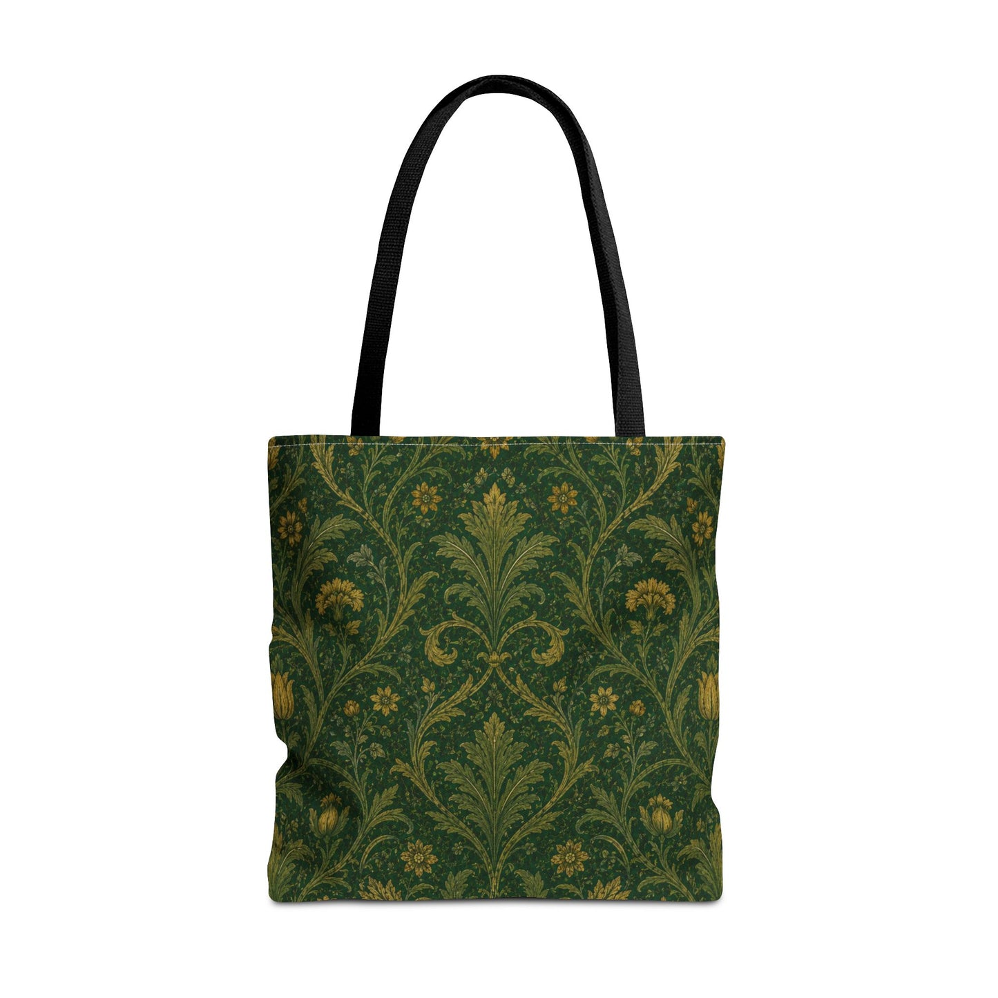 William Morris Damask Floral Forest Green Full Art Tote Bag