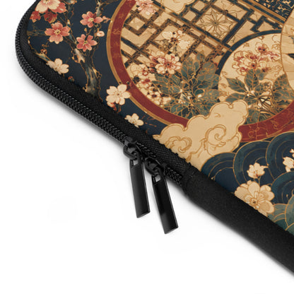 East Asian Floral Crane Pillow Case