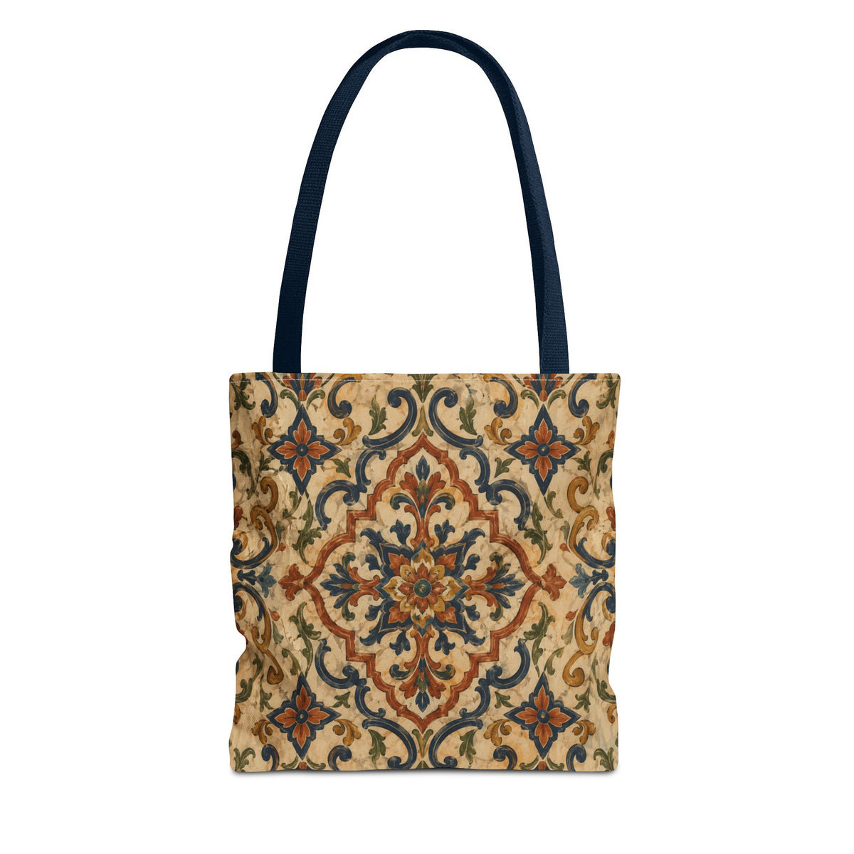 Full Art Moroccan Ornate Traditional Canvas Tote Bag