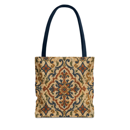 Full Art Moroccan Ornate Traditional Canvas Tote Bag