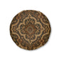 Moroccan Detailed Natural Round Tufted Floor Pillow