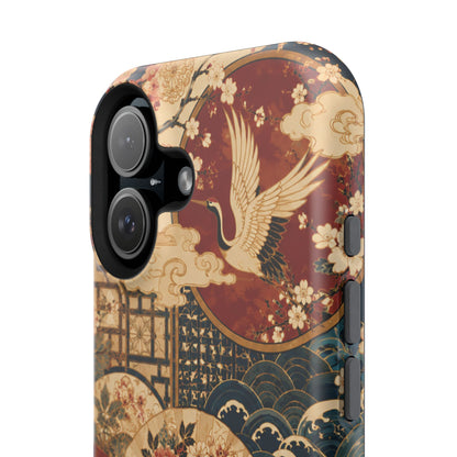 East Asian Floral iPhone Case | Magnetic Impact-Resistant Cases