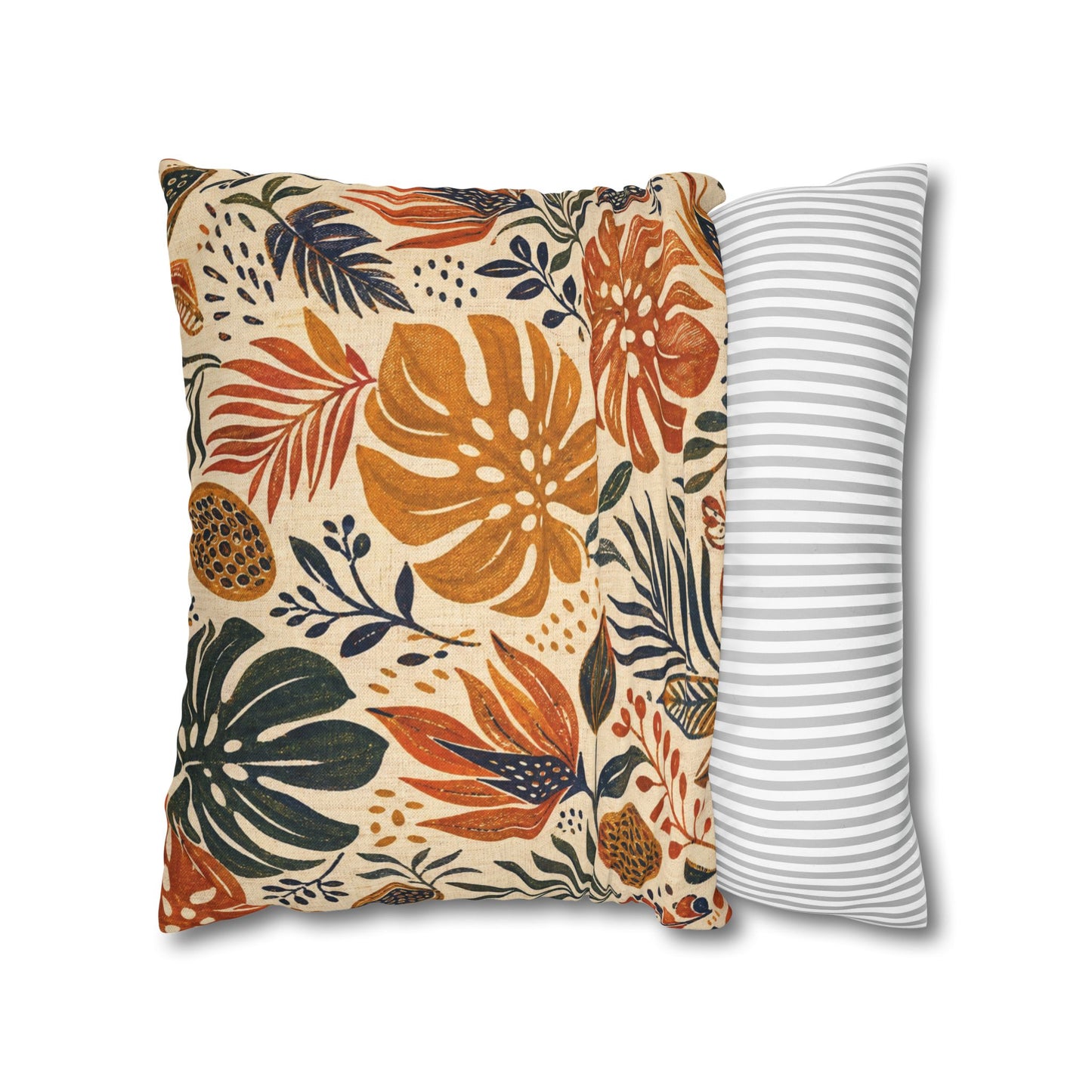 African Tribal Botanical Palm Pillow Case Cover