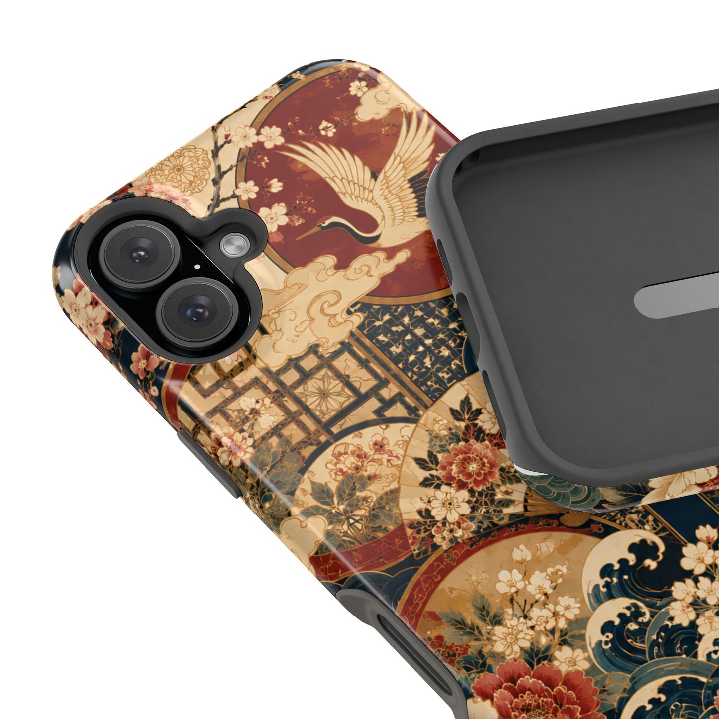 East Asian Floral iPhone Case | Magnetic Impact-Resistant Cases