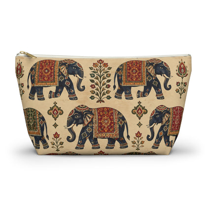 Indian Vintage Traditional Elephant Tapestry Makeup Accessory Pouch