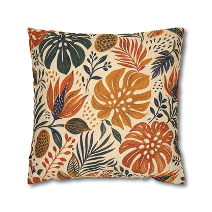 African Tribal Botanical Palm Pillow Case Cover