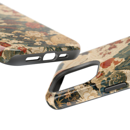 East Asian Vintage Landscape iPhone Case | Magnetic Impact-Resistant Case