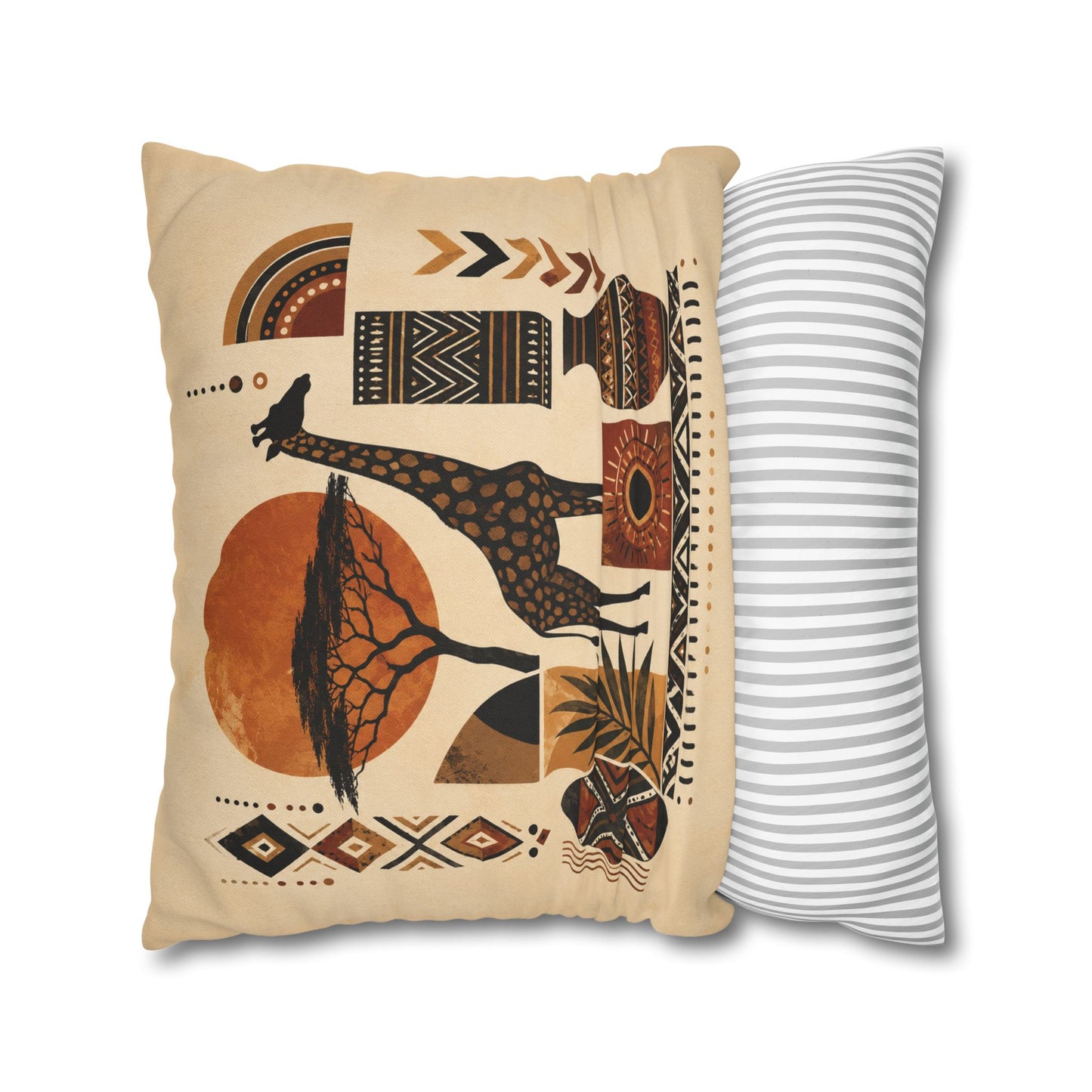 African Safari Giraffe Pillowcase Cover