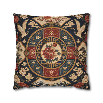 East Asian Oriental Medallion Pillowcase