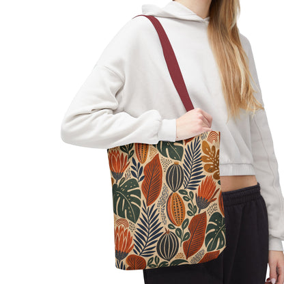 African Tribal Botanical Cacti Leaf Full Art Tote Bag