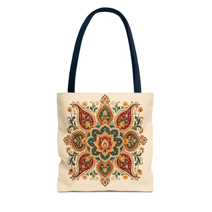Indian Vintage Floral Mandala Full Art Tote Bag