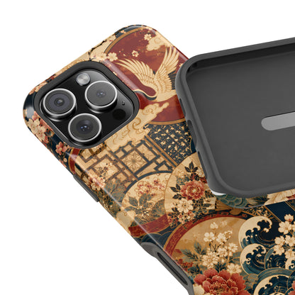 East Asian Floral iPhone Case | Magnetic Impact-Resistant Cases