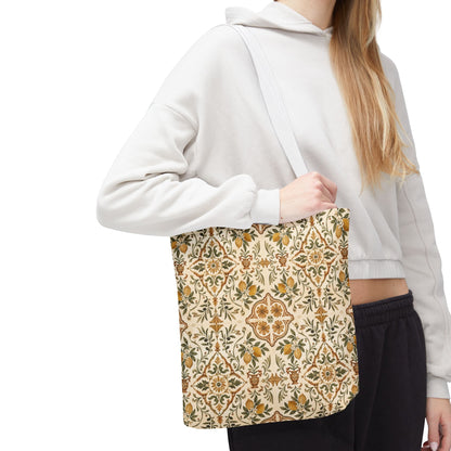 Mediterranean Moroccan Lemon Ornate Tote Bag