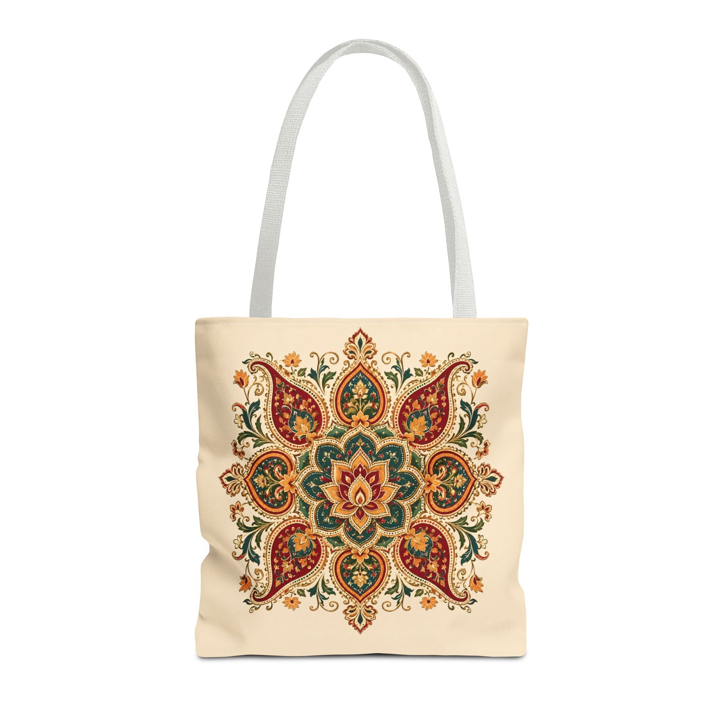 Indian Vintage Floral Mandala Full Art Tote Bag