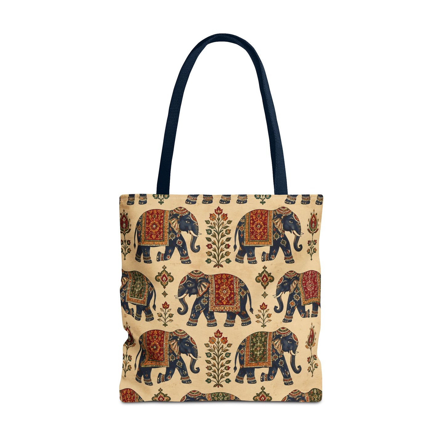 Indian Vintage Traditional Elephant Tapestry Full Art Tote Bag