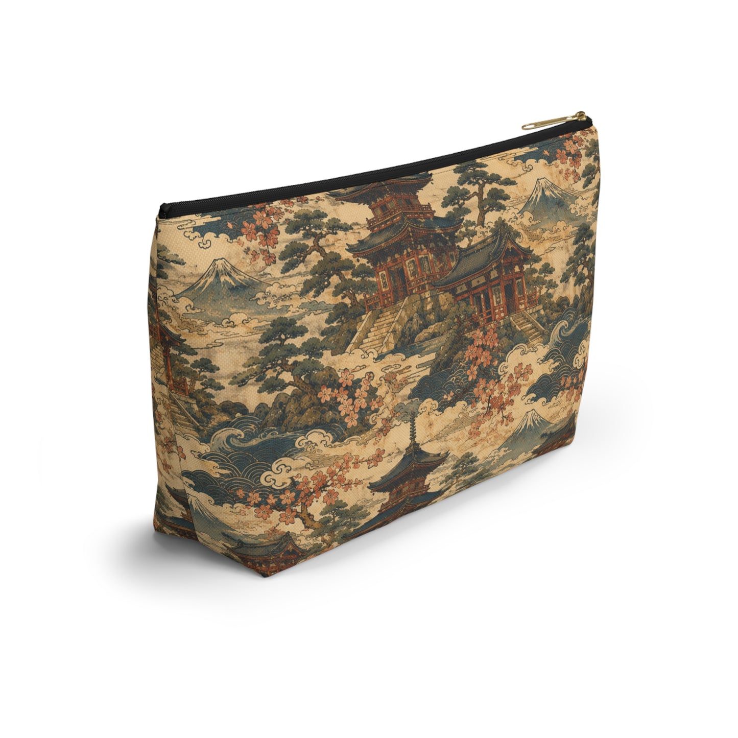 Vintage Japanese Temples Make Up Accessory Bag