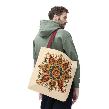 Indian Vintage Floral Mandala Full Art Tote Bag