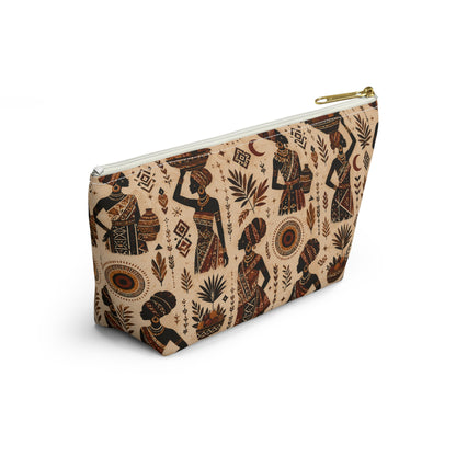 African Woman Figures Accessory Pouch Makeup Bag
