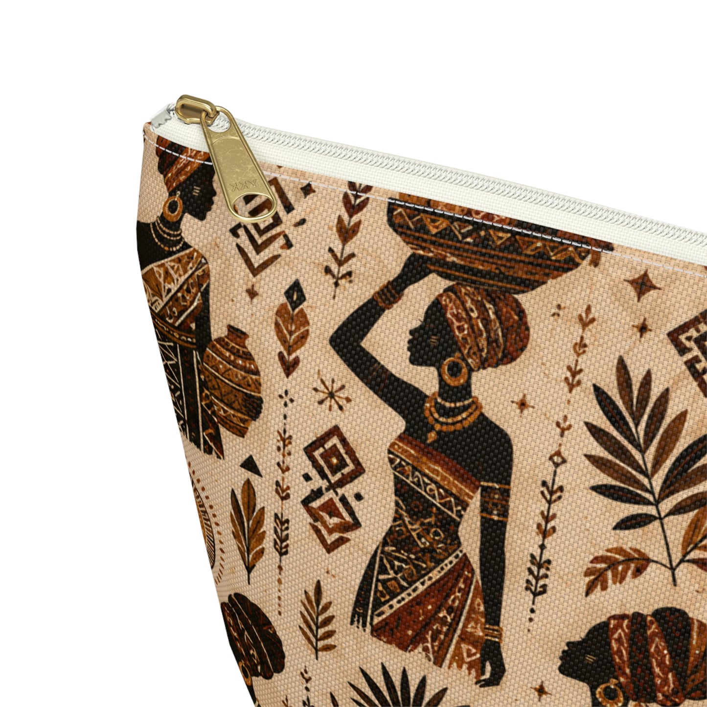African Woman Figures Accessory Pouch Makeup Bag