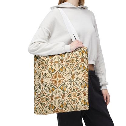 Mediterranean Moroccan Lemon Ornate Tote Bag