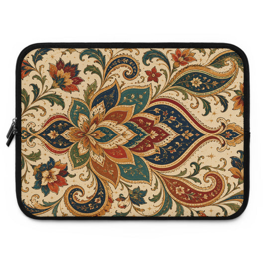 Indian Vintage Paisley Floral Laptop Sleeve