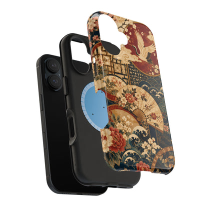 East Asian Floral iPhone Case | Magnetic Impact-Resistant Cases