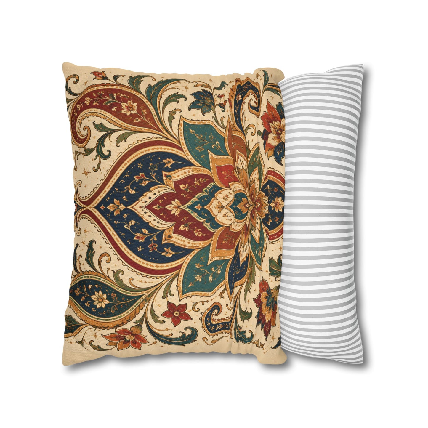 Indian Vintage Paisley Floral Throw Pillow Case Cover