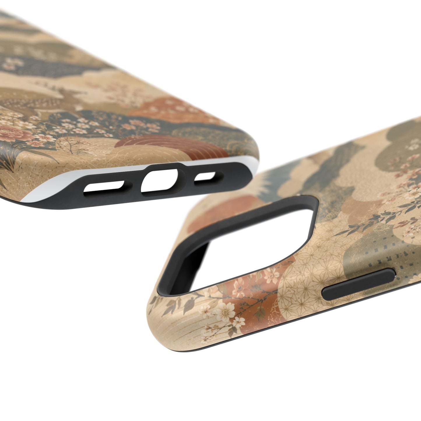 Vintage Japanese Animal Landscape Magnetic Impact-Resistant iPhone Cases