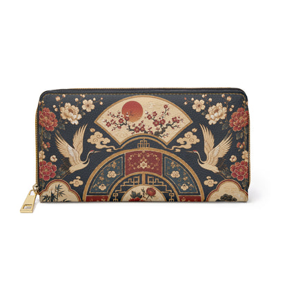 East Asian Oriental Medallion Zipper Wallet