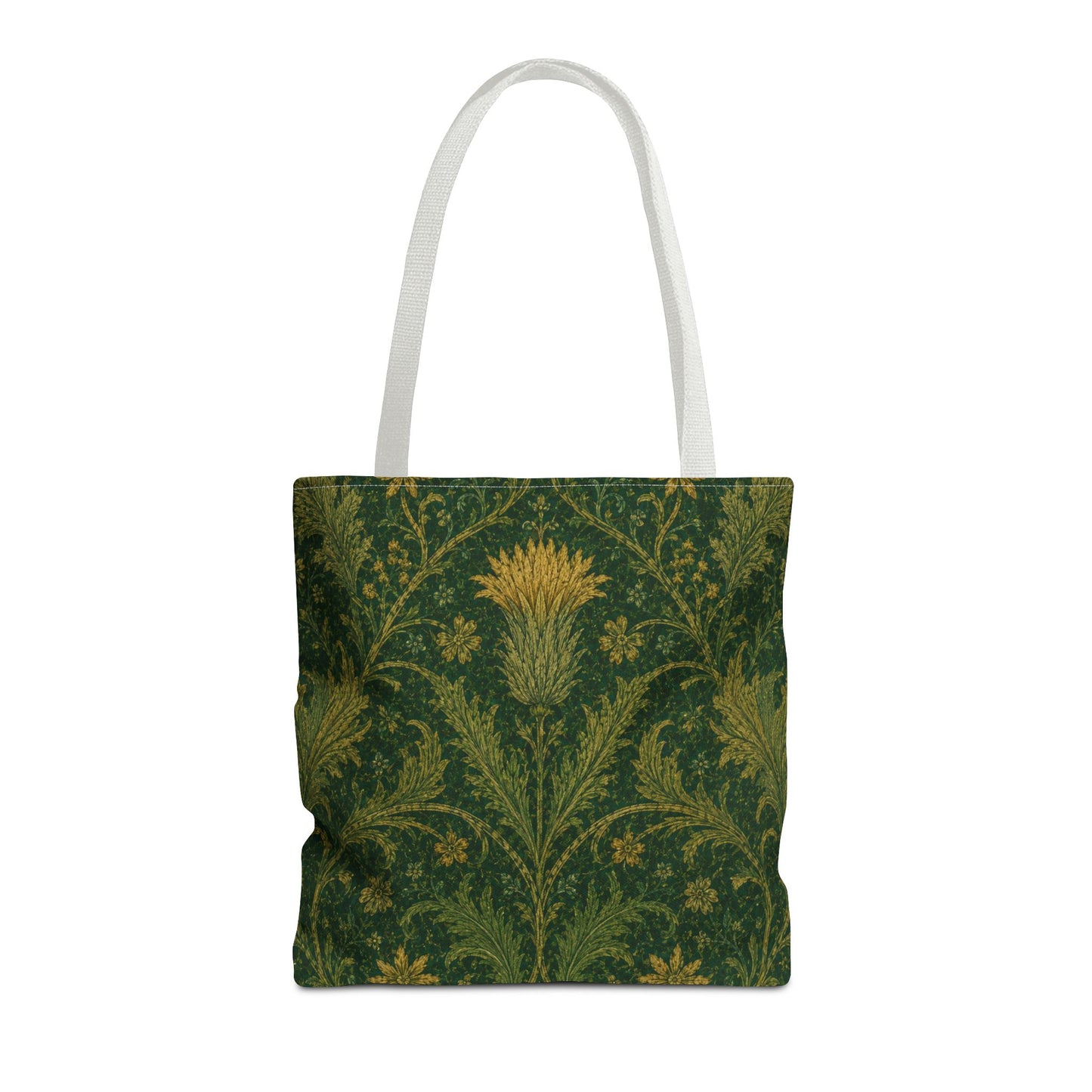 William Morris Forest Green Damask Floral Full Tote Bag
