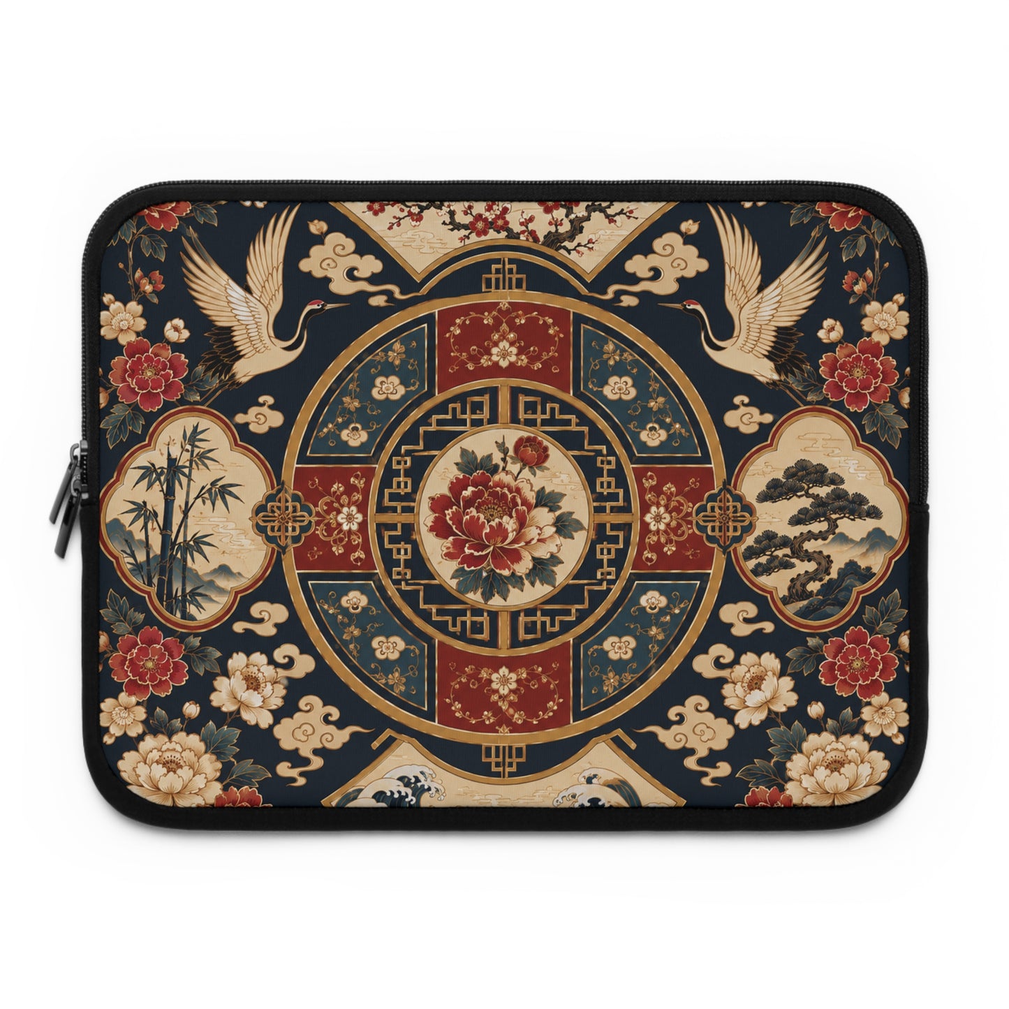East Asian Oriental Medallion Laptop Sleeve Case
