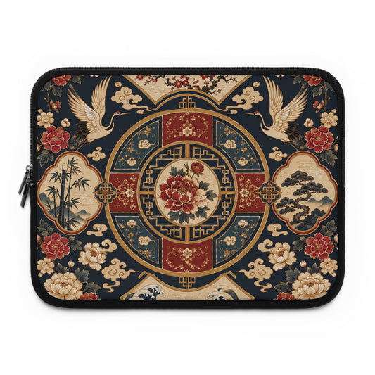 East Asian Oriental Medallion Laptop Sleeve Case