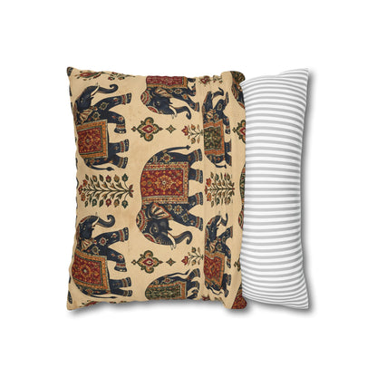 Indian Vintage Traditional Elephant Tapestry Pillow Case Cover