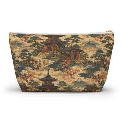 Vintage Japanese Temples Make Up Accessory Bag