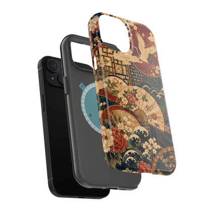 East Asian Floral iPhone Case | Magnetic Impact-Resistant Cases