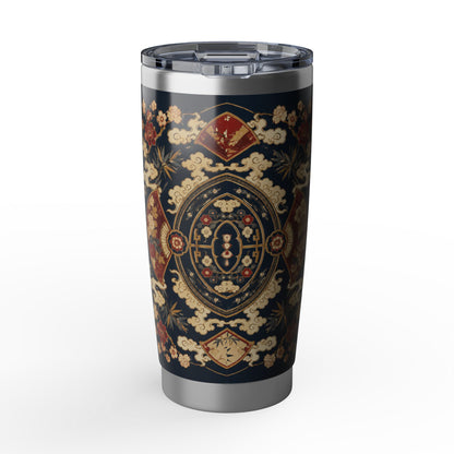 East Asian Mandala Tumbler | 20oz Water Bottle