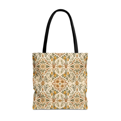 Mediterranean Moroccan Lemon Ornate Tote Bag