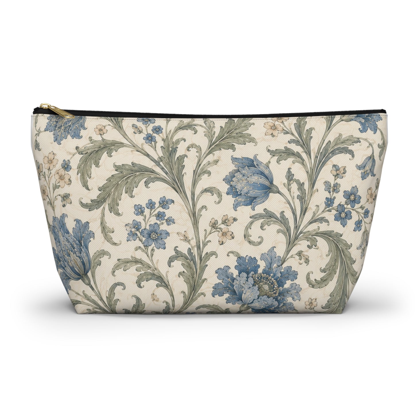 William Morris Floral Blue Makeup Accessory Pouch