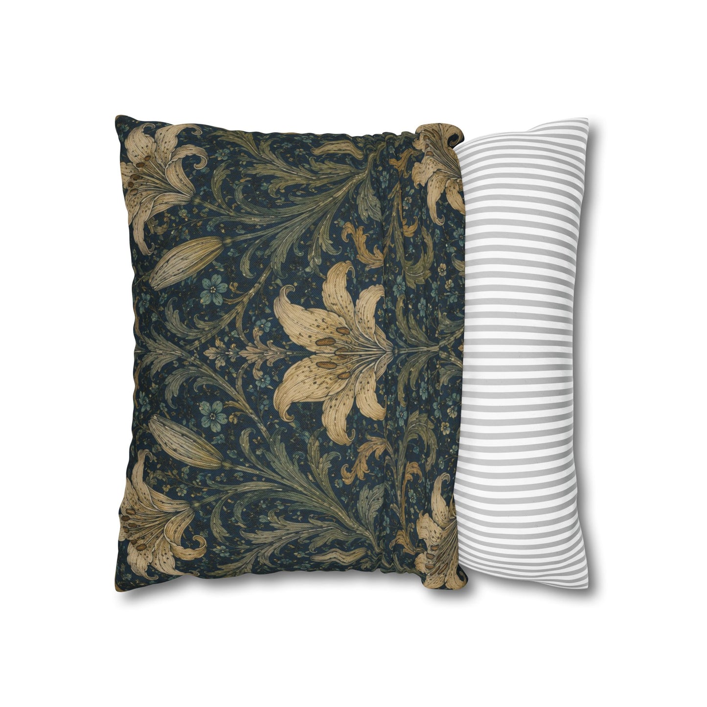 William Morris Damask Floral Lily Pillowcase Cover