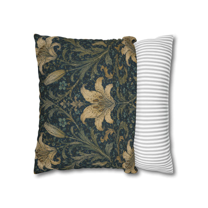 William Morris Damask Floral Lily Pillowcase Cover