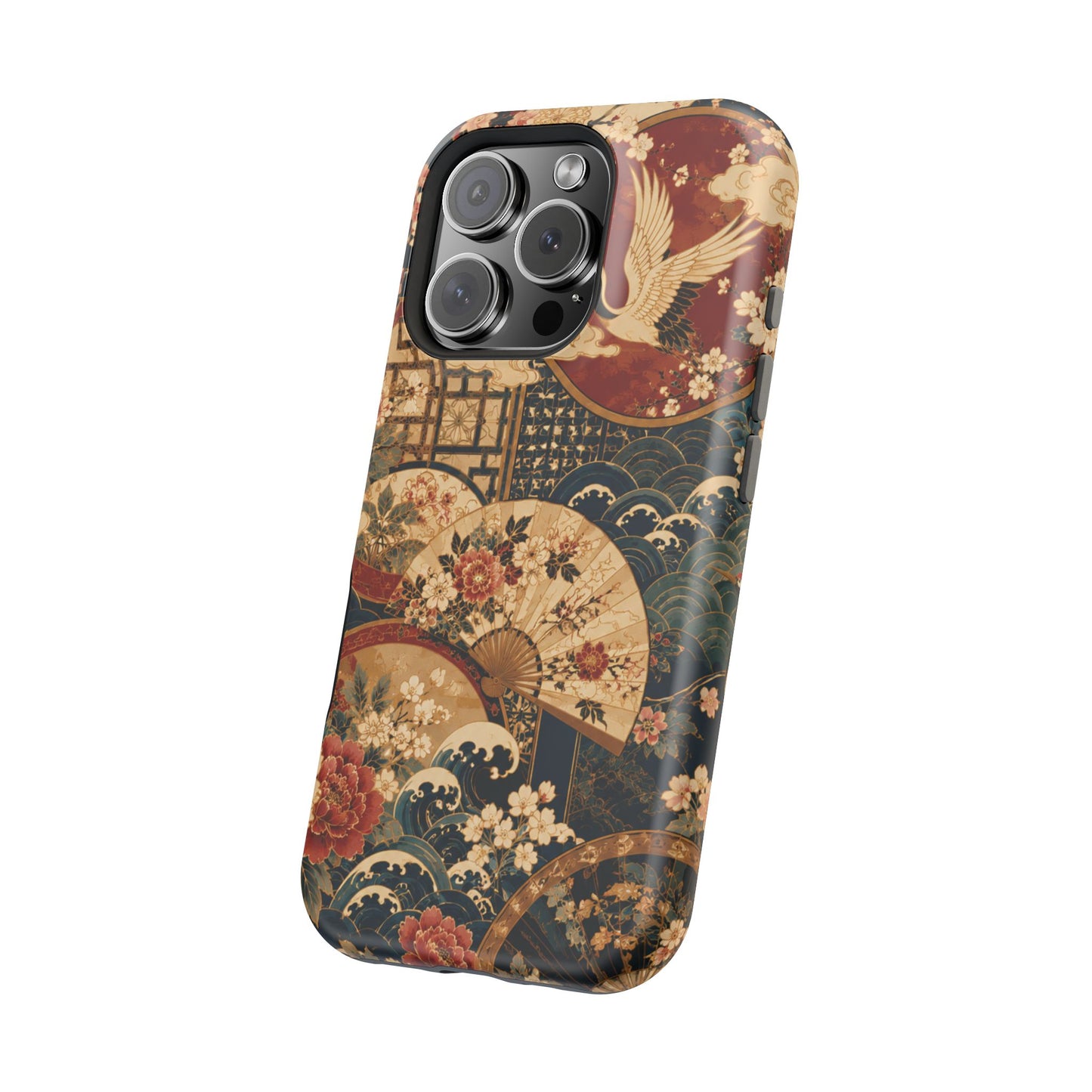 East Asian Floral iPhone Case | Magnetic Impact-Resistant Cases