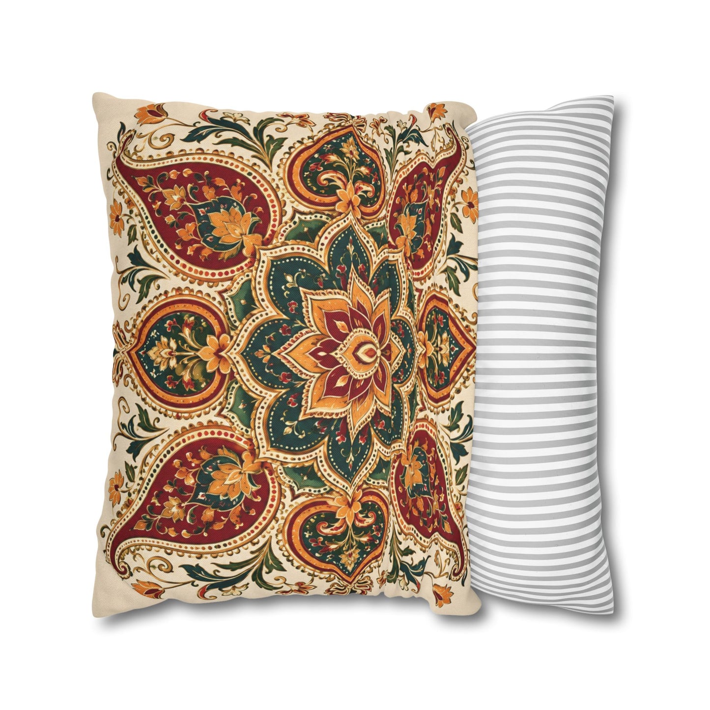 Indian Vintage Floral Mandala Pillowcase Cover