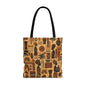 African Tribal Ethnic Silhouette Pattern Full Art Tote Bag