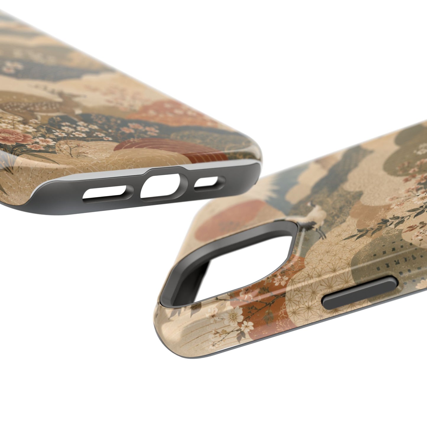 Vintage Japanese Animal Landscape Magnetic Impact-Resistant iPhone Cases